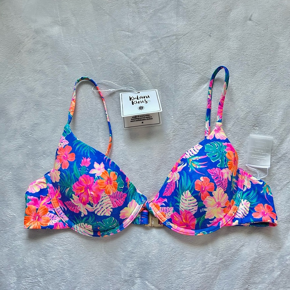 Kulani Kinis Tropical Floral Bikini Top
